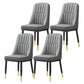 Glam Parsons Dining Side Chair Leather Indoor Dining Chair with Metal Legs Dark Gray 4 Piece Set Brass Gold Clearhalo 'Dining Chairs' 'Dining Tables & Seating' 'dining_chair' 'furn' 'furn_dining_chair' 'Furniture' 'furniture_dining_chair' 'Kitchen & Dining Furniture' 4955080
