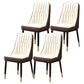 Glam Parsons Dining Side Chair Leather Indoor Dining Chair with Metal Legs Coffee White 4 Piece Set Brass Gold Clearhalo 'Dining Chairs' 'Dining Tables & Seating' 'dining_chair' 'furn' 'furn_dining_chair' 'Furniture' 'furniture_dining_chair' 'Kitchen & Dining Furniture' 4955088