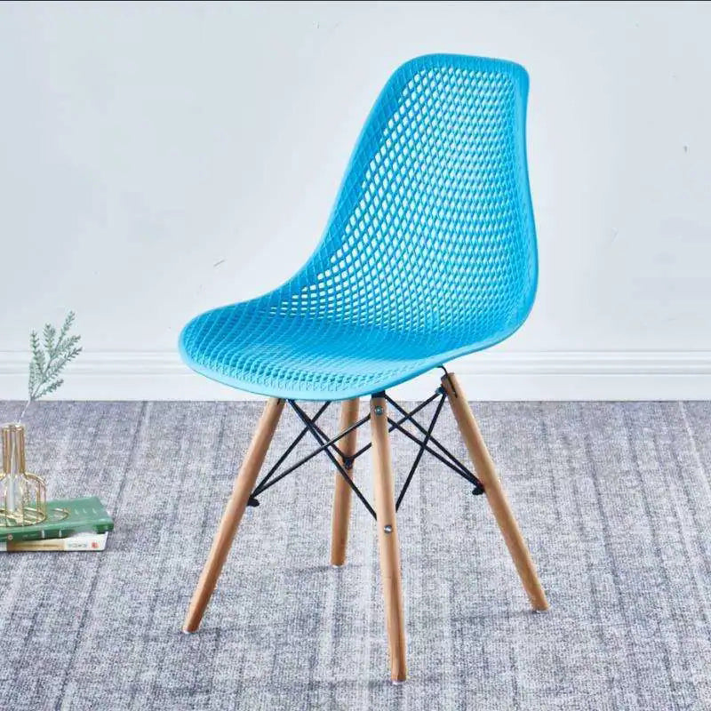 Scandinavian Wood Side Chair Solid Back Kitchen Dining Room Chair Blue Clearhalo 'Dining Chairs' 'Dining Tables & Seating' 'dining_chair' 'Furniture' 'furniture_dining_chair' 'Kitchen & Dining Furniture' 4955108