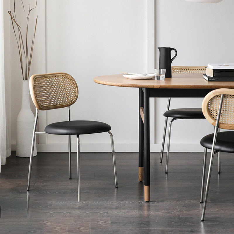 Modern Style PU Leather Side Chair Open Back Dining Side Chair for Dining Room Clearhalo 'Dining Chairs' 'Dining Tables & Seating' 'dining_chair' 'furn' 'furn_dining_chair' 'Furniture' 'furniture_dining_chair' 'Kitchen & Dining Furniture' 4955123