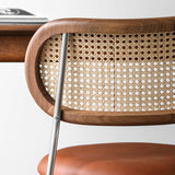 Modern Style PU Leather Side Chair Open Back Dining Side Chair for Dining Room Clearhalo 'Dining Chairs' 'Dining Tables & Seating' 'dining_chair' 'furn' 'furn_dining_chair' 'Furniture' 'furniture_dining_chair' 'Kitchen & Dining Furniture' 4955139