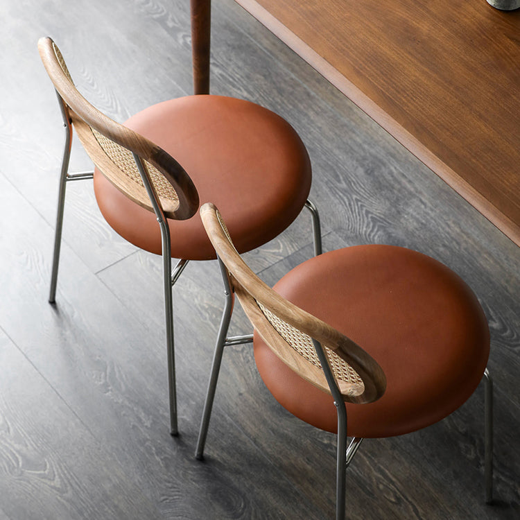Modern Style PU Leather Side Chair Open Back Dining Side Chair for Dining Room Clearhalo 'Dining Chairs' 'Dining Tables & Seating' 'dining_chair' 'furn' 'furn_dining_chair' 'Furniture' 'furniture_dining_chair' 'Kitchen & Dining Furniture' 4955143