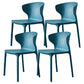 Scandinavian Plastic Side Chair Wingback Dining Kitchen Room Chair Peacock Blue 4 Piece Set Clearhalo 'Dining Chairs' 'Dining Tables & Seating' 'dining_chair' 'furn' 'furn_dining_chair' 'Furniture' 'furniture_dining_chair' 'Kitchen & Dining Furniture' 4955147