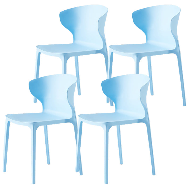 Scandinavian Plastic Side Chair Wingback Dining Kitchen Room Chair Light Blue 4 Piece Set Clearhalo 'Dining Chairs' 'Dining Tables & Seating' 'dining_chair' 'furn' 'furn_dining_chair' 'Furniture' 'furniture_dining_chair' 'Kitchen & Dining Furniture' 4955150