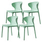 Scandinavian Plastic Side Chair Wingback Dining Kitchen Room Chair Green 4 Piece Set Clearhalo 'Dining Chairs' 'Dining Tables & Seating' 'dining_chair' 'furn' 'furn_dining_chair' 'Furniture' 'furniture_dining_chair' 'Kitchen & Dining Furniture' 4955152