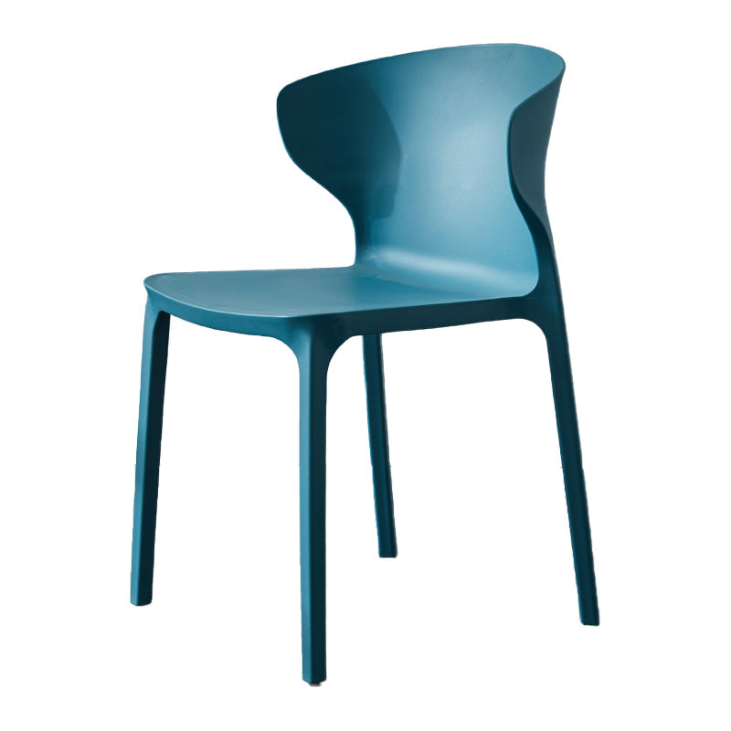 Scandinavian Plastic Side Chair Wingback Dining Kitchen Room Chair Clearhalo 'Dining Chairs' 'Dining Tables & Seating' 'dining_chair' 'furn' 'furn_dining_chair' 'Furniture' 'furniture_dining_chair' 'Kitchen & Dining Furniture' 4955155