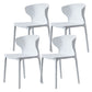 Scandinavian Plastic Side Chair Wingback Dining Kitchen Room Chair White 4 Piece Set Clearhalo 'Dining Chairs' 'Dining Tables & Seating' 'dining_chair' 'furn' 'furn_dining_chair' 'Furniture' 'furniture_dining_chair' 'Kitchen & Dining Furniture' 4955157