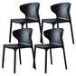 Scandinavian Plastic Side Chair Wingback Dining Kitchen Room Chair Black 4 Piece Set Clearhalo 'Dining Chairs' 'Dining Tables & Seating' 'dining_chair' 'furn' 'furn_dining_chair' 'Furniture' 'furniture_dining_chair' 'Kitchen & Dining Furniture' 4955164