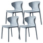 Scandinavian Plastic Side Chair Wingback Dining Kitchen Room Chair Light Gray 4 Piece Set Clearhalo 'Dining Chairs' 'Dining Tables & Seating' 'dining_chair' 'furn' 'furn_dining_chair' 'Furniture' 'furniture_dining_chair' 'Kitchen & Dining Furniture' 4955166