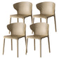 Scandinavian Plastic Side Chair Wingback Dining Kitchen Room Chair Khaki 4 Piece Set Clearhalo 'Dining Chairs' 'Dining Tables & Seating' 'dining_chair' 'furn' 'furn_dining_chair' 'Furniture' 'furniture_dining_chair' 'Kitchen & Dining Furniture' 4955168