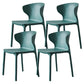 Scandinavian Plastic Side Chair Wingback Dining Kitchen Room Chair Blackish Green 4 Piece Set Clearhalo 'Dining Chairs' 'Dining Tables & Seating' 'dining_chair' 'furn' 'furn_dining_chair' 'Furniture' 'furniture_dining_chair' 'Kitchen & Dining Furniture' 4955170