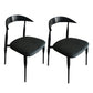 Contemporary PU Leather Side Chair Open Back Stackable Dining Chair Black 2 Piece Set Clearhalo 'Dining Chairs' 'Dining Tables & Seating' 'dining_chair' 'furn' 'furn_dining_chair' 'Furniture' 'furniture_dining_chair' 'Kitchen & Dining Furniture' 4955186