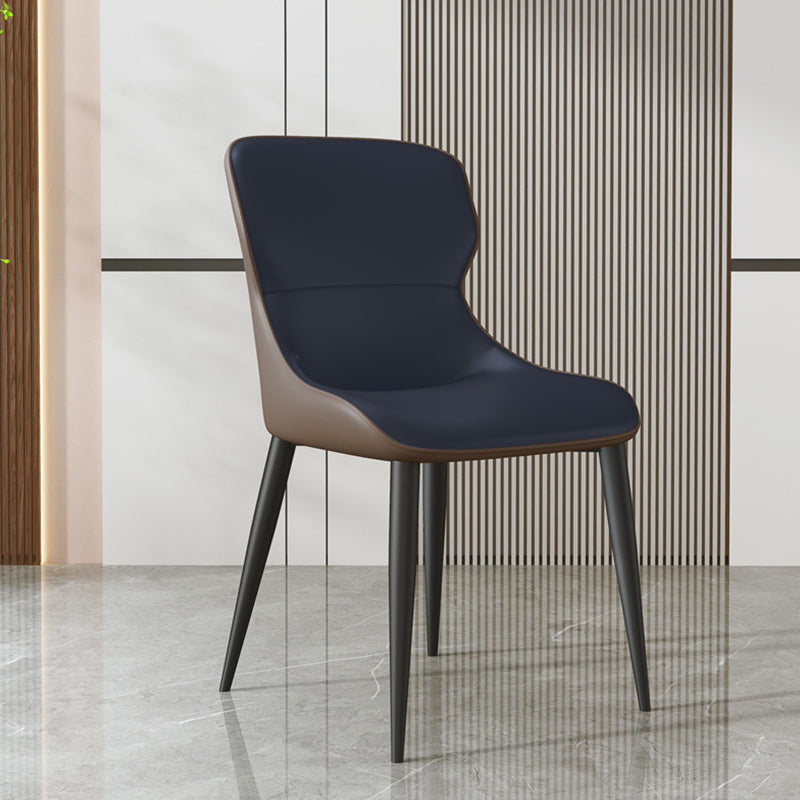 Modern Dining Room Chairs Armless Leather Dining Chairs for Home Clearhalo 'Dining Chairs' 'Dining Tables & Seating' 'dining_chair' 'furn' 'furn_dining_chair' 'Furniture' 'furniture_dining_chair' 'Kitchen & Dining Furniture' 4955204
