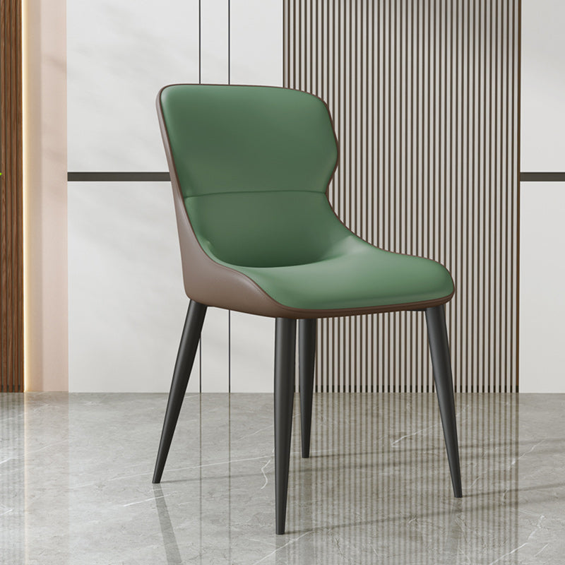 Modern Dining Room Chairs Armless Leather Dining Chairs for Home 1 Piece Clearhalo 'Dining Chairs' 'Dining Tables & Seating' 'dining_chair' 'furn' 'furn_dining_chair' 'Furniture' 'furniture_dining_chair' 'Kitchen & Dining Furniture' 4955205