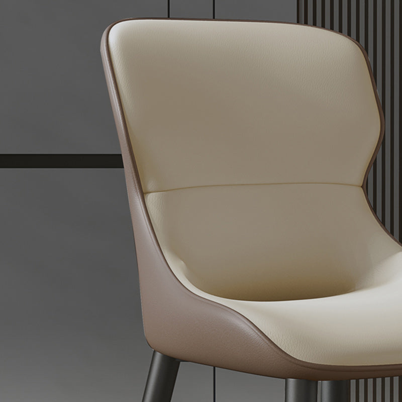 Modern Dining Room Chairs Armless Leather Dining Chairs for Home Clearhalo 'Dining Chairs' 'Dining Tables & Seating' 'dining_chair' 'furn' 'furn_dining_chair' 'Furniture' 'furniture_dining_chair' 'Kitchen & Dining Furniture' 4955210