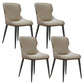Modern Dining Room Chairs Armless Leather Dining Chairs for Home White 4 Piece Set Clearhalo 'Dining Chairs' 'Dining Tables & Seating' 'dining_chair' 'furn' 'furn_dining_chair' 'Furniture' 'furniture_dining_chair' 'Kitchen & Dining Furniture' 4955212