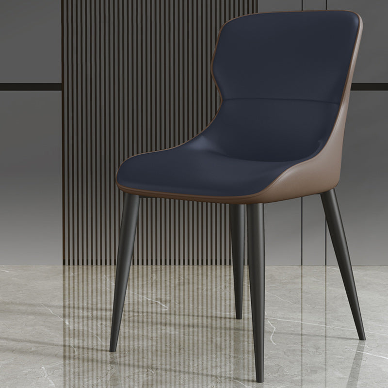 Modern Dining Room Chairs Armless Leather Dining Chairs for Home Clearhalo 'Dining Chairs' 'Dining Tables & Seating' 'dining_chair' 'furn' 'furn_dining_chair' 'Furniture' 'furniture_dining_chair' 'Kitchen & Dining Furniture' 4955216