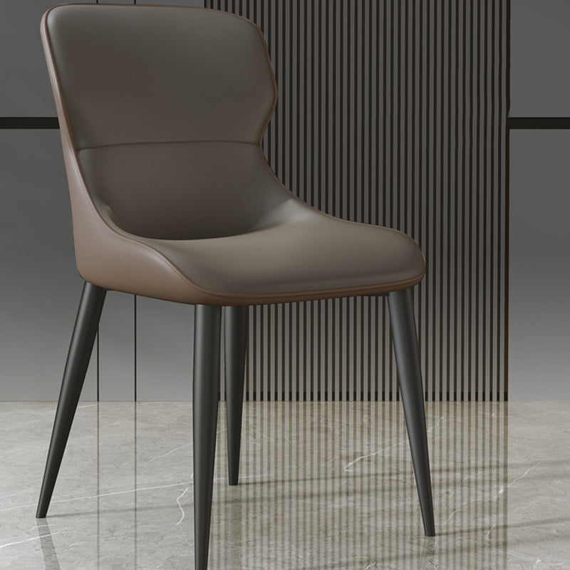 Modern Dining Room Chairs Armless Leather Dining Chairs for Home Clearhalo 'Dining Chairs' 'Dining Tables & Seating' 'dining_chair' 'furn' 'furn_dining_chair' 'Furniture' 'furniture_dining_chair' 'Kitchen & Dining Furniture' 4955218