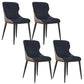 Modern Dining Room Chairs Armless Leather Dining Chairs for Home Blue 4 Piece Set Clearhalo 'Dining Chairs' 'Dining Tables & Seating' 'dining_chair' 'furn' 'furn_dining_chair' 'Furniture' 'furniture_dining_chair' 'Kitchen & Dining Furniture' 4955222