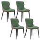 Modern Dining Room Chairs Armless Leather Dining Chairs for Home Green 4 Piece Set Clearhalo 'Dining Chairs' 'Dining Tables & Seating' 'dining_chair' 'furn' 'furn_dining_chair' 'Furniture' 'furniture_dining_chair' 'Kitchen & Dining Furniture' 4955224