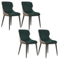 Modern Dining Room Chairs Armless Leather Dining Chairs for Home Blackish Green 4 Piece Set Clearhalo 'Dining Chairs' 'Dining Tables & Seating' 'dining_chair' 'furn' 'furn_dining_chair' 'Furniture' 'furniture_dining_chair' 'Kitchen & Dining Furniture' 4955230