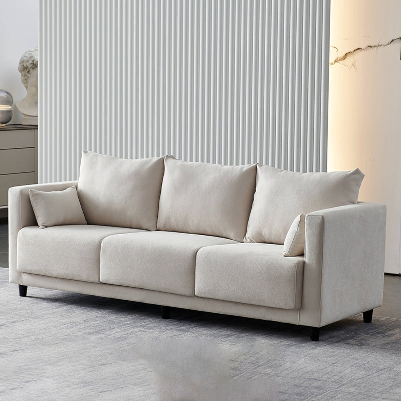 29.53" H Square Arm Sofa with Loose Back Slipcovered Sofa for Living Room Clearhalo 'furn' 'furn_sofas' 'Furniture' 'furniture_sofas' 'Living Room Furniture' 'Sofa' 'sofas' 4955243