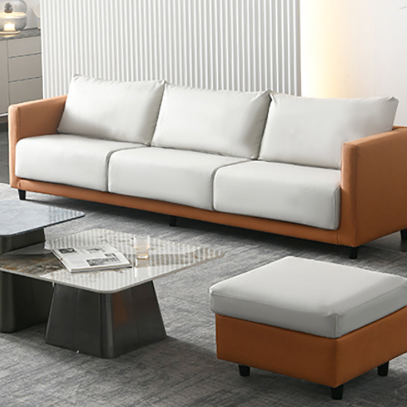 29.53" H Square Arm Sofa with Loose Back Slipcovered Sofa for Living Room Clearhalo 'furn' 'furn_sofas' 'Furniture' 'furniture_sofas' 'Living Room Furniture' 'Sofa' 'sofas' 4955246