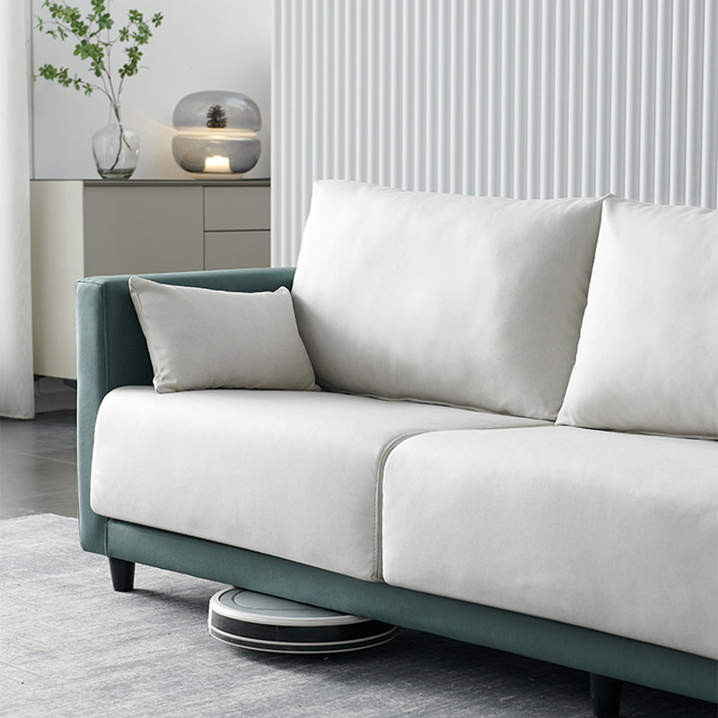 29.53" H Square Arm Sofa with Loose Back Slipcovered Sofa for Living Room Clearhalo 'furn' 'furn_sofas' 'Furniture' 'furniture_sofas' 'Living Room Furniture' 'Sofa' 'sofas' 4955253