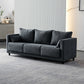 29.53" H Square Arm Sofa with Loose Back Slipcovered Sofa for Living Room Dark Gray Linen Blend Clearhalo 'furn' 'furn_sofas' 'Furniture' 'furniture_sofas' 'Living Room Furniture' 'Sofa' 'sofas' 4955260