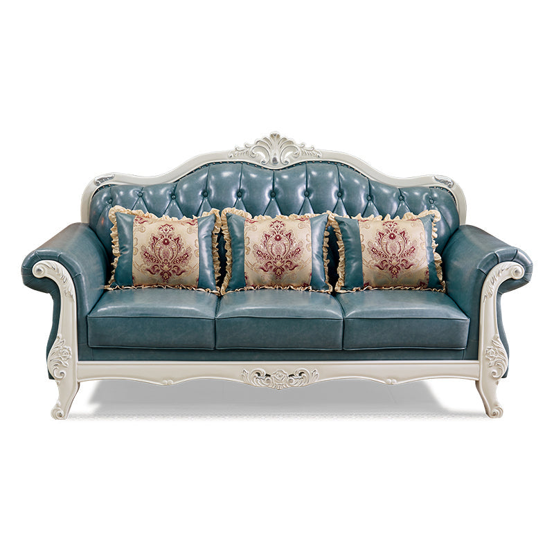 47" High Contemporary Microfiber Rolled Arm Sofa with Camel Back for Living Room Clearhalo 'furn' 'furn_sofas' 'Furniture' 'furniture_sofas' 'Living Room Furniture' 'Sofa' 'sofas' 4955301