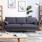 Modern Cotton Blend Loose Back Sofa 33"W Sloped Arm Sofa with Multiple Cushions Dark Gray Clearhalo 'furn' 'furn_sofas' 'Furniture' 'furniture_sofas' 'Living Room Furniture' 'Sofa' 'sofas' 4955334