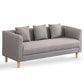 23.23" H Linen Square Arm Sofa with Tight Back Sofa for Living Room, Apartment Light Gray Clearhalo 'furn' 'furn_sofas' 'Furniture' 'furniture_sofas' 'Living Room Furniture' 'Sofa' 'sofas' 4955347