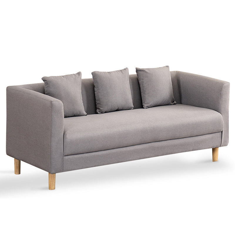 23.23" H Linen Square Arm Sofa with Tight Back Sofa for Living Room, Apartment Light Gray Clearhalo 'furn' 'furn_sofas' 'Furniture' 'furniture_sofas' 'Living Room Furniture' 'Sofa' 'sofas' 4955347