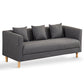 23.23" H Linen Square Arm Sofa with Tight Back Sofa for Living Room, Apartment Clearhalo 'furn' 'furn_sofas' 'Furniture' 'furniture_sofas' 'Living Room Furniture' 'Sofa' 'sofas' 4955355
