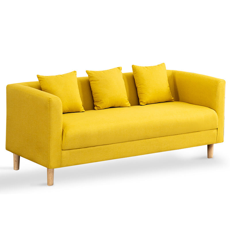 23.23" H Linen Square Arm Sofa with Tight Back Sofa for Living Room, Apartment Clearhalo 'furn' 'furn_sofas' 'Furniture' 'furniture_sofas' 'Living Room Furniture' 'Sofa' 'sofas' 4955356