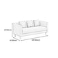 23.23" H Linen Square Arm Sofa with Tight Back Sofa for Living Room, Apartment Clearhalo 'furn' 'furn_sofas' 'Furniture' 'furniture_sofas' 'Living Room Furniture' 'Sofa' 'sofas' 4955360