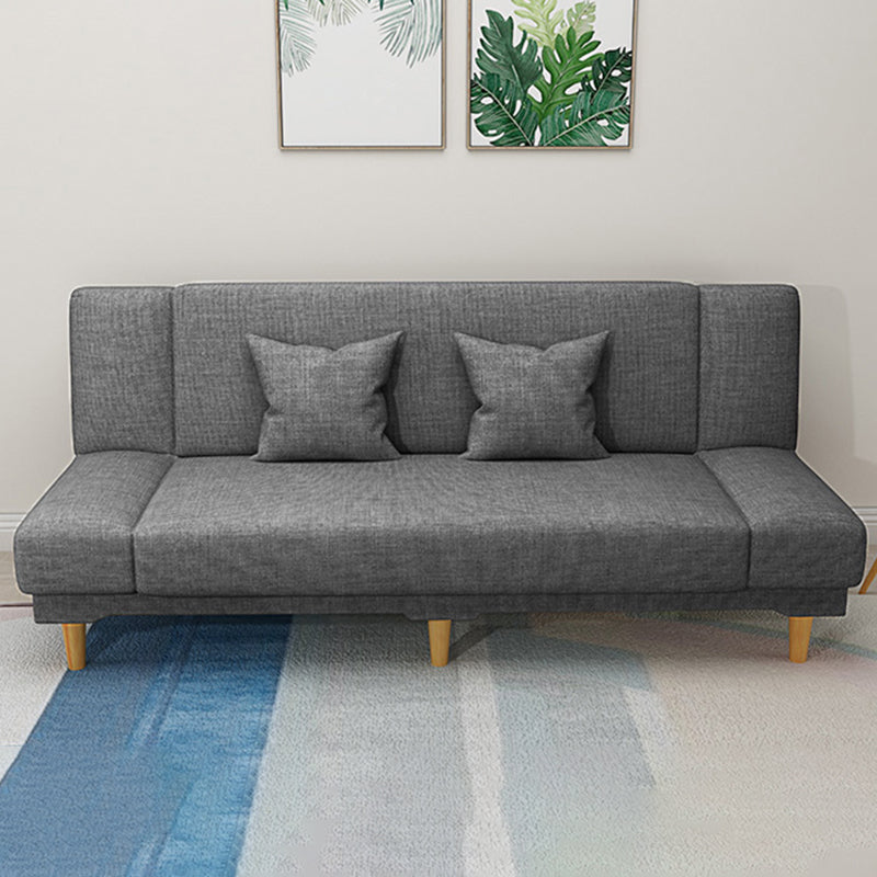 31.50" H Linen Armless Sofa with Tight Back Convertible Sofa for Living Room Dark Gray Clearhalo 'furn' 'furn_sofas' 'Furniture' 'furniture_sofas' 'Living Room Furniture' 'Sofa' 'sofas' 4955365