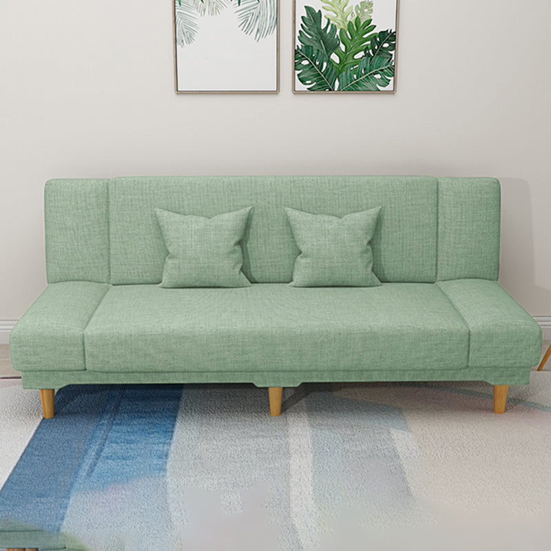 31.50" H Linen Armless Sofa with Tight Back Convertible Sofa for Living Room Green Clearhalo 'furn' 'furn_sofas' 'Furniture' 'furniture_sofas' 'Living Room Furniture' 'Sofa' 'sofas' 4955372