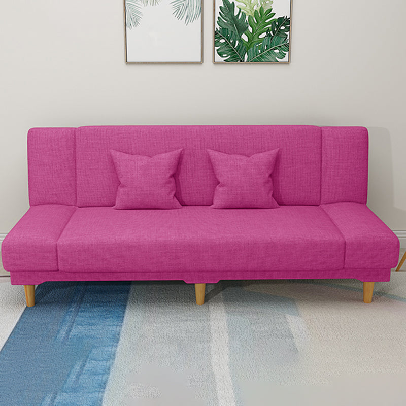 31.50" H Linen Armless Sofa with Tight Back Convertible Sofa for Living Room Purple Clearhalo 'furn' 'furn_sofas' 'Furniture' 'furniture_sofas' 'Living Room Furniture' 'Sofa' 'sofas' 4955374