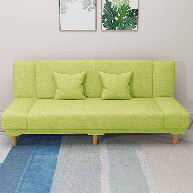 31.50" H Linen Armless Sofa with Tight Back Convertible Sofa for Living Room Light Green Clearhalo 'furn' 'furn_sofas' 'Furniture' 'furniture_sofas' 'Living Room Furniture' 'Sofa' 'sofas' 4955376