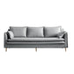 28" High Faux Leather Modern Square Arm Standard Sofa with Loose Back Stain Resistant Light Gray Clearhalo 'furn' 'furn_sofas' 'Furniture' 'furniture_sofas' 'Living Room Furniture' 'Sofa' 'sofas' 4955385