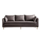 28" High Faux Leather Modern Square Arm Standard Sofa with Loose Back Stain Resistant Brown Clearhalo 'furn' 'furn_sofas' 'Furniture' 'furniture_sofas' 'Living Room Furniture' 'Sofa' 'sofas' 4955388