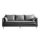 28" High Faux Leather Modern Square Arm Standard Sofa with Loose Back Stain Resistant Dark Gray Clearhalo 'furn' 'furn_sofas' 'Furniture' 'furniture_sofas' 'Living Room Furniture' 'Sofa' 'sofas' 4955390