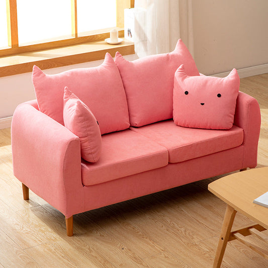 Loose Back Square Arm Standard Sofa 25.5"W Cotton Blend Sofa for Living Room Clearhalo 'furn' 'furn_sofas' 'Furniture' 'furniture_sofas' 'Living Room Furniture' 'Sofa' 'sofas' 4955402