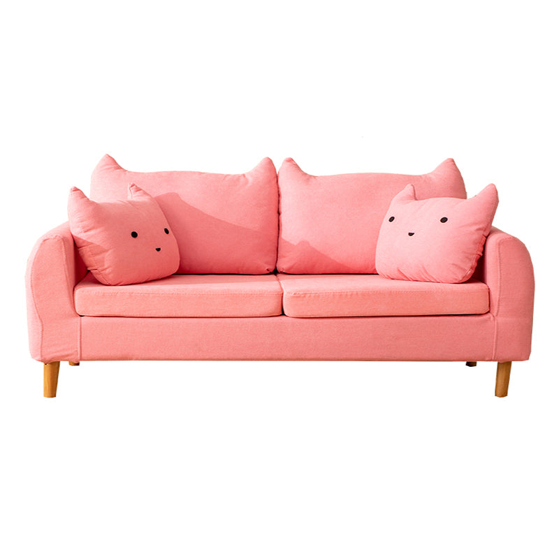 Loose Back Square Arm Standard Sofa 25.5"W Cotton Blend Sofa for Living Room Clearhalo 'furn' 'furn_sofas' 'Furniture' 'furniture_sofas' 'Living Room Furniture' 'Sofa' 'sofas' 4955406
