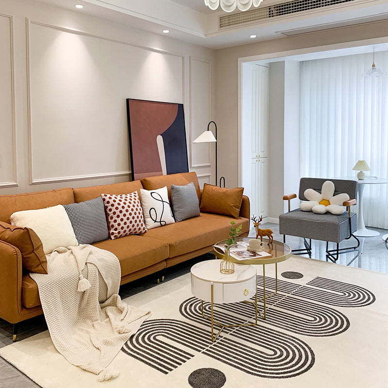 31" High Modern Square Arm Sofa with Loose Back Standard Sofa for Living Room, Dark Brown Clearhalo 'furn' 'furn_sofas' 'Furniture' 'furniture_sofas' 'Living Room Furniture' 'Sofa' 'sofas' 4955437