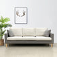 Linen Modern Standard Sofa 25.5"W Square Arm Sofa with Bolster Pillows for Living Room Grey White Clearhalo 'furn' 'furn_sofas' 'Furniture' 'furniture_sofas' 'Living Room Furniture' 'Sofa' 'sofas' 4955537