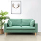Linen Modern Standard Sofa 25.5"W Square Arm Sofa with Bolster Pillows for Living Room Green Clearhalo 'furn' 'furn_sofas' 'Furniture' 'furniture_sofas' 'Living Room Furniture' 'Sofa' 'sofas' 4955542