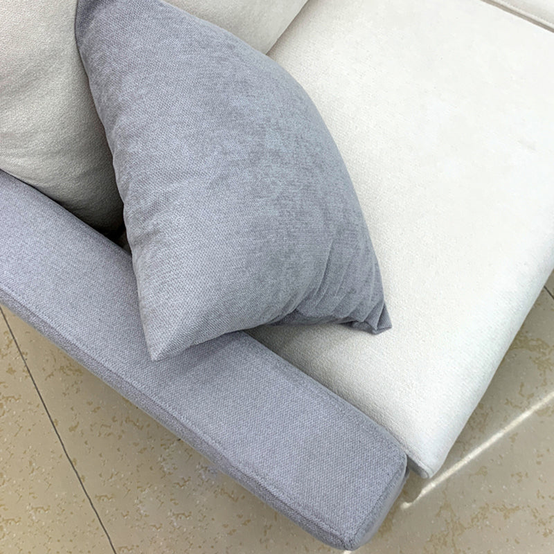 Linen Modern Standard Sofa 25.5"W Square Arm Sofa with Bolster Pillows for Living Room Clearhalo 'furn' 'furn_sofas' 'Furniture' 'furniture_sofas' 'Living Room Furniture' 'Sofa' 'sofas' 4955547