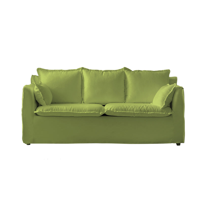 Modern Fabric Sofa 30.3"W with Sofa Flared Arm with Bolster Pillows for Living Room Green Clearhalo 'furn' 'furn_sofas' 'Furniture' 'furniture_sofas' 'Living Room Furniture' 'Sofa' 'sofas' 4955589